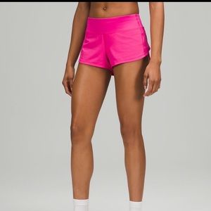Lululemon Sonic Pink Speed Up Lined Short 2.5”